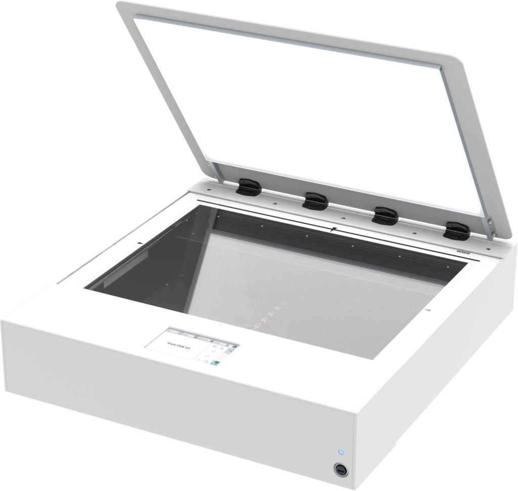 Image Access WideTEK25 650 Right Angle View Backlit Lid Open