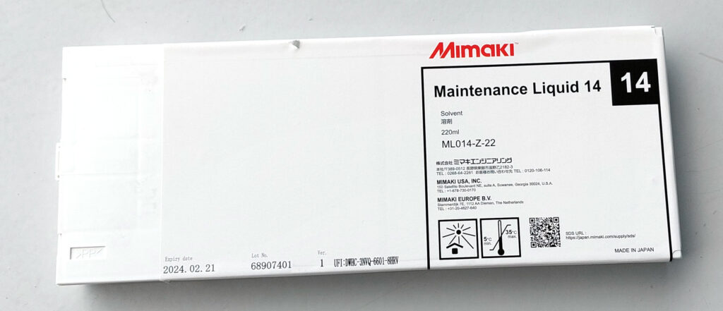 Maintenance liquid 14